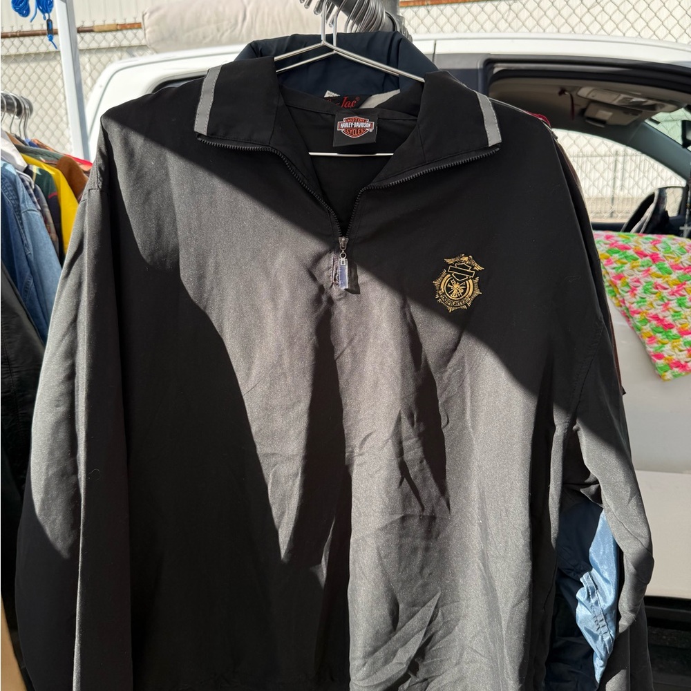 Rare men’s Harley Davidson Firefighter Half-Zip Pullover